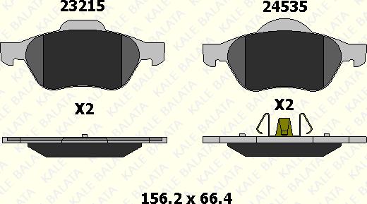 KALE 24535 183 05 - Тормозные колодки, дисковые, комплект autospares.lv