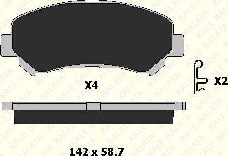 KALE 24632 170 14 - Тормозные колодки, дисковые, комплект autospares.lv