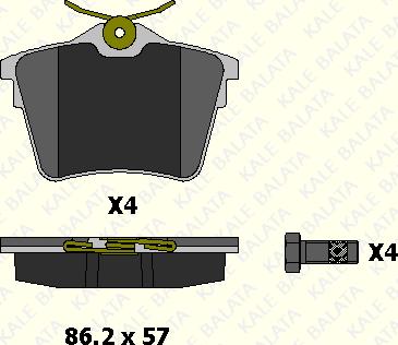 KALE 24135 178 14 - Тормозные колодки, дисковые, комплект autospares.lv