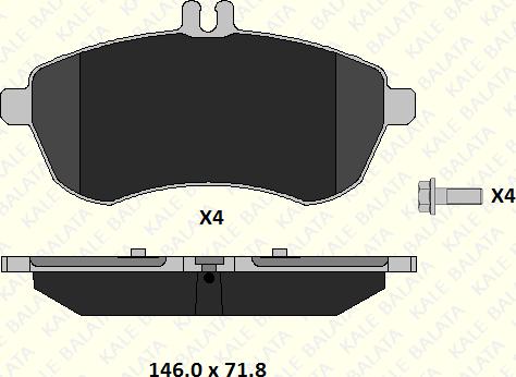 KALE 24306 206 15 - Тормозные колодки, дисковые, комплект autospares.lv