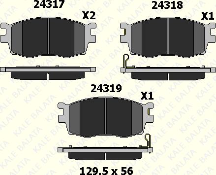 KALE 24317 177 05 - Тормозные колодки, дисковые, комплект autospares.lv