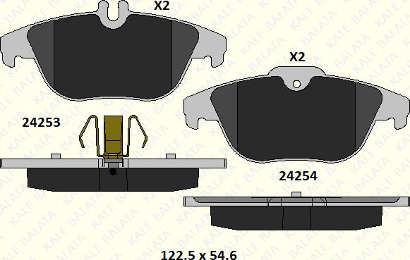 KALE 24253 179 05 - Тормозные колодки, дисковые, комплект autospares.lv