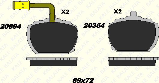 KALE 20894 150 05 - Тормозные колодки, дисковые, комплект autospares.lv