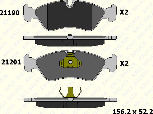 KALE 21190 175 05 - Тормозные колодки, дисковые, комплект autospares.lv