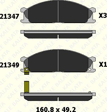 KALE 21347 170 05 - Тормозные колодки, дисковые, комплект autospares.lv