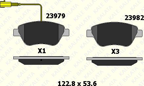 KALE 23982 178 35 - Тормозные колодки, дисковые, комплект autospares.lv