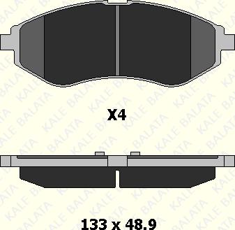 KALE 23974 178 04 - Тормозные колодки, дисковые, комплект autospares.lv