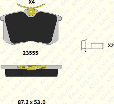 KALE 23554 162 14 - Тормозные колодки, дисковые, комплект autospares.lv