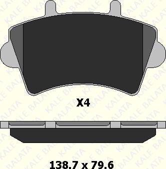 KALE 23613 178 04 - Тормозные колодки, дисковые, комплект autospares.lv