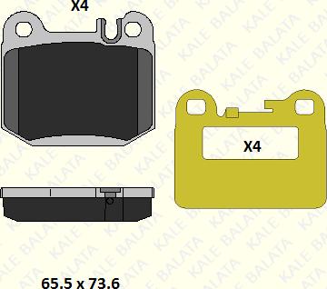 KALE 23157 160 04 - Тормозные колодки, дисковые, комплект autospares.lv