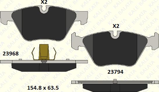 KALE 23794 203 05 - Тормозные колодки, дисковые, комплект autospares.lv