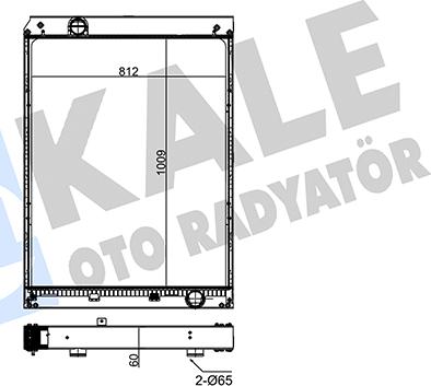 KALE OTO RADYATÖR 427500 - Радиатор, охлаждение двигателя autospares.lv