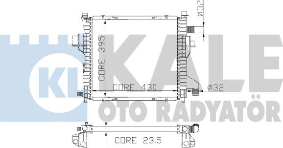 KALE OTO RADYATÖR 197100 - Радиатор, охлаждение двигателя autospares.lv