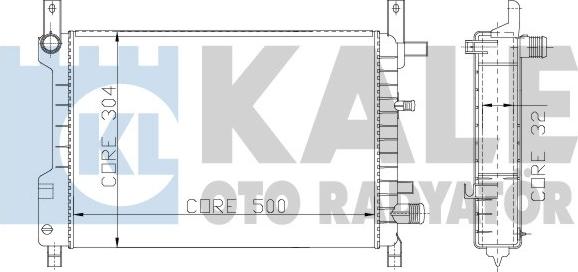 KALE OTO RADYATÖR 146000 - Радиатор, охлаждение двигателя autospares.lv