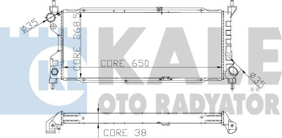 KALE OTO RADYATÖR 156000 - Радиатор, охлаждение двигателя autospares.lv