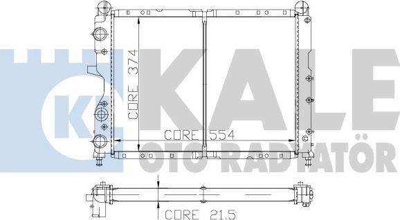 KALE OTO RADYATÖR 158600 - Радиатор, охлаждение двигателя autospares.lv