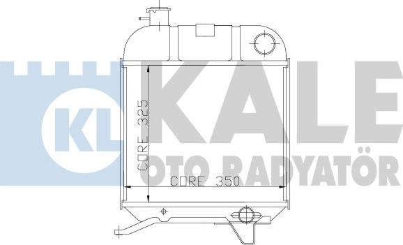 KALE OTO RADYATÖR 163600 - Радиатор, охлаждение двигателя autospares.lv