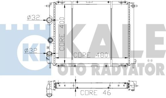 KALE OTO RADYATÖR 162400 - Радиатор, охлаждение двигателя autospares.lv