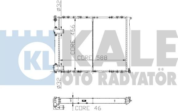 KALE OTO RADYATÖR 162000 - Радиатор, охлаждение двигателя autospares.lv