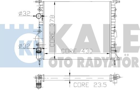 KALE OTO RADYATÖR 109400 - Радиатор, охлаждение двигателя autospares.lv