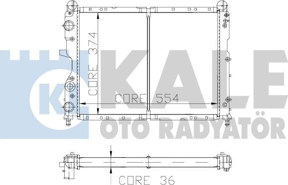 KALE OTO RADYATÖR 101898 - Радиатор, охлаждение двигателя autospares.lv