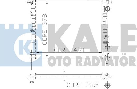 KALE OTO RADYATÖR 108000 - Радиатор, охлаждение двигателя autospares.lv