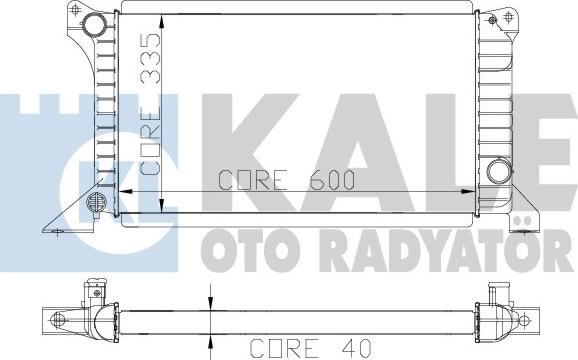 KALE OTO RADYATÖR 103100 - Радиатор, охлаждение двигателя autospares.lv