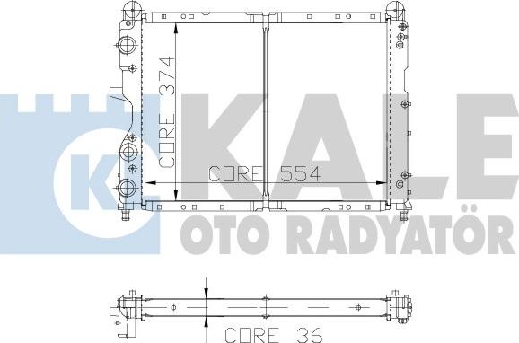 KALE OTO RADYATÖR 102000 - Радиатор, охлаждение двигателя autospares.lv