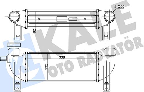 KALE OTO RADYATÖR 180300 - Интеркулер, теплообменник турбины autospares.lv