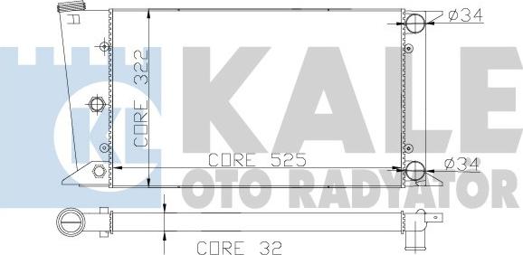 KALE OTO RADYATÖR 139100 - Радиатор, охлаждение двигателя autospares.lv