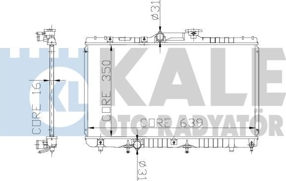 KALE OTO RADYATÖR 136600 - Радиатор, охлаждение двигателя autospares.lv