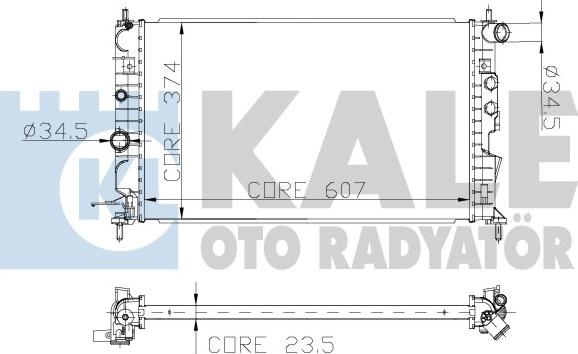 KALE OTO RADYATÖR 136200 - Радиатор, охлаждение двигателя autospares.lv