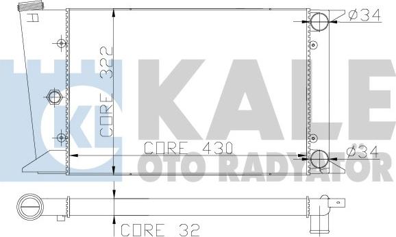 KALE OTO RADYATÖR 138900 - Радиатор, охлаждение двигателя autospares.lv