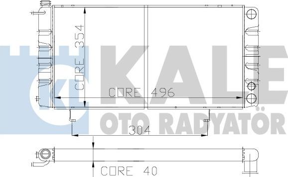 KALE OTO RADYATÖR 138600 - Радиатор, охлаждение двигателя autospares.lv