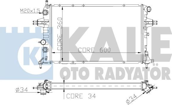 KALE OTO RADYATÖR 138300 - Радиатор, охлаждение двигателя autospares.lv