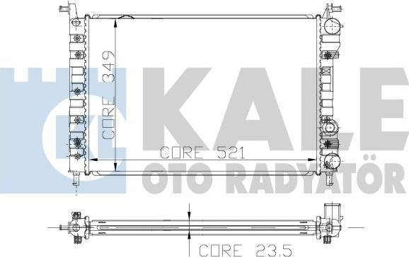 KALE OTO RADYATÖR 120500 - Радиатор, охлаждение двигателя autospares.lv