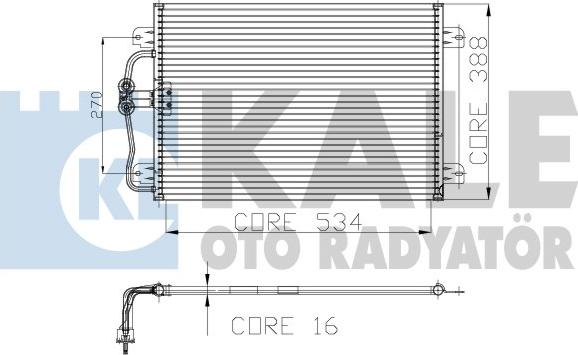 KALE OTO RADYATÖR 128100 - Конденсатор кондиционера autospares.lv