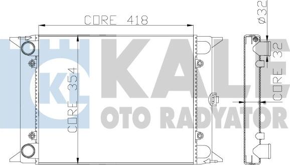 KALE OTO RADYATÖR 123500 - Радиатор, охлаждение двигателя autospares.lv