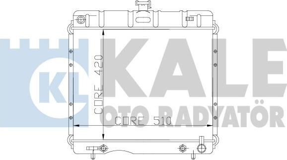 KALE OTO RADYATÖR 170595 - Радиатор, охлаждение двигателя autospares.lv