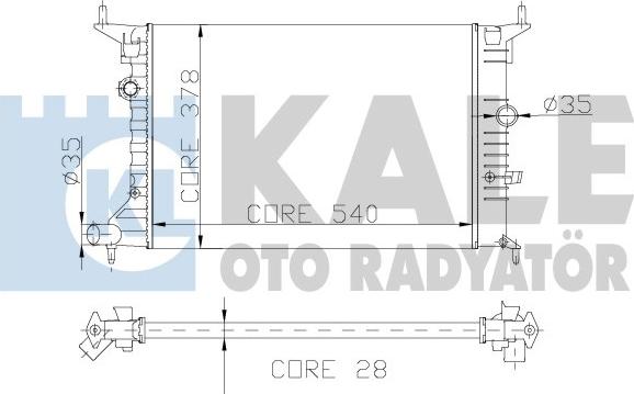 KALE OTO RADYATÖR 177200 - Радиатор, охлаждение двигателя autospares.lv