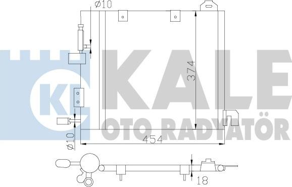 KALE OTO RADYATÖR 393800 - Конденсатор кондиционера autospares.lv