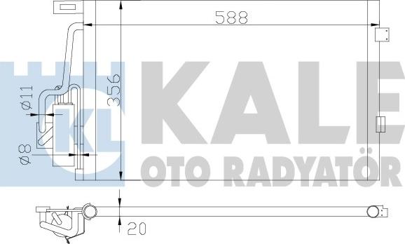 KALE OTO RADYATÖR 393700 - Конденсатор кондиционера autospares.lv