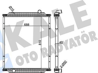 KALE OTO RADYATÖR 349445 - Радиатор, охлаждение двигателя autospares.lv