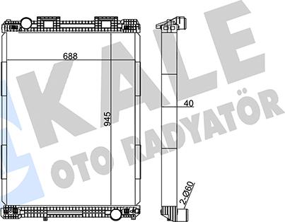 KALE OTO RADYATÖR 349455 - Радиатор, охлаждение двигателя autospares.lv