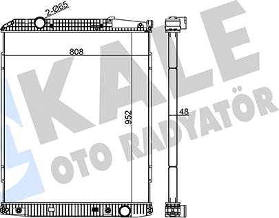 KALE OTO RADYATÖR 349405 - Радиатор, охлаждение двигателя autospares.lv