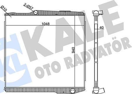 KALE OTO RADYATÖR 349480 - Радиатор, охлаждение двигателя autospares.lv