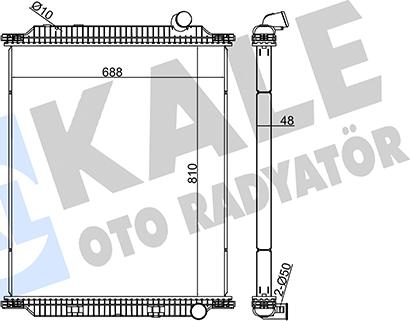 KALE OTO RADYATÖR 349470 - Радиатор, охлаждение двигателя autospares.lv