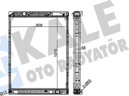 KALE OTO RADYATÖR 349555 - Радиатор, охлаждение двигателя autospares.lv