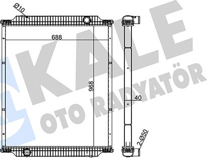 KALE OTO RADYATÖR 349550 - Радиатор, охлаждение двигателя autospares.lv