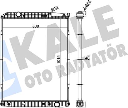 KALE OTO RADYATÖR 349510 - Радиатор, охлаждение двигателя autospares.lv